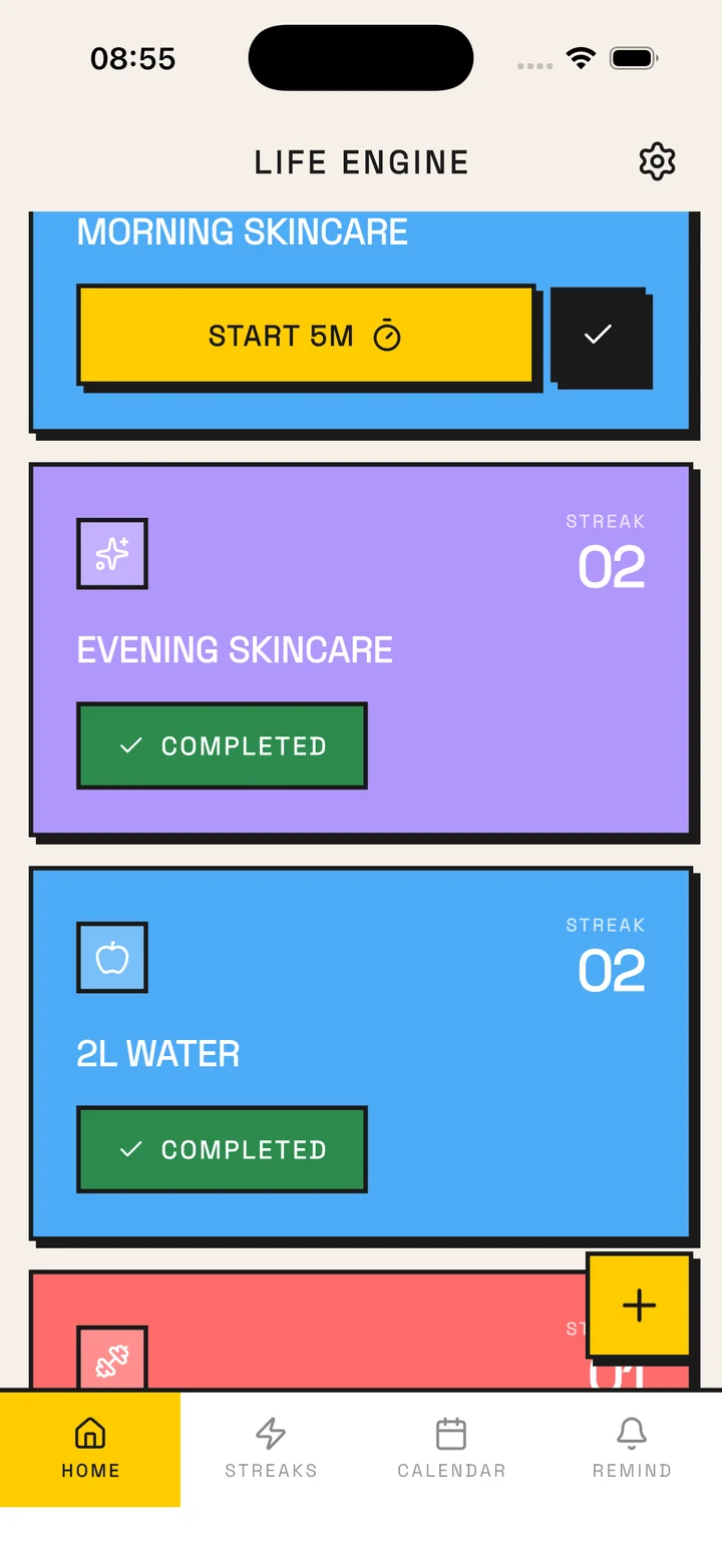 Daily Habit Dashboard screenshot
